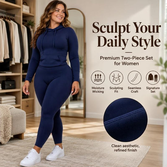 🧥 Easy Coordinated Comfort, Move-Ready Fit | Women's Casual Hoodie and Leggings Set