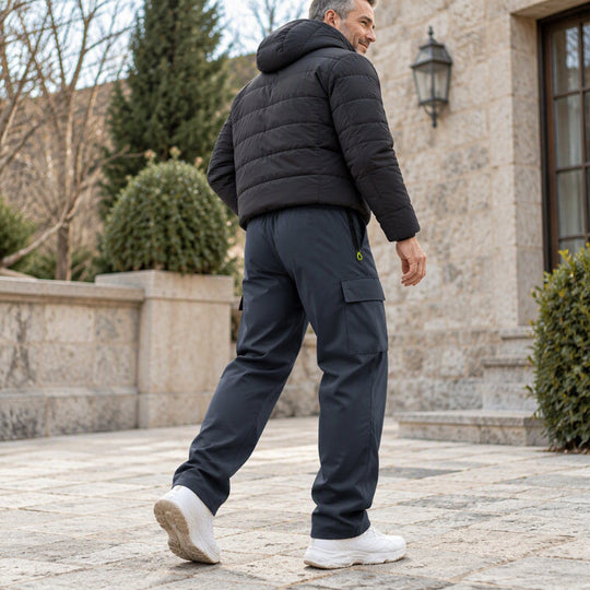 Men's Plush-Lined Waterproof Cargo Pants