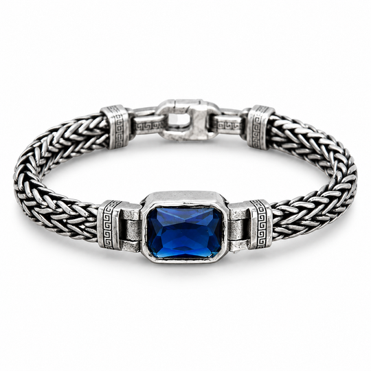 Handmade Vintage Sterling Silver Braided Meander Jewellery – Bold Hip-Hop Style for Men & Women ✨