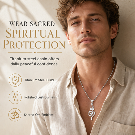 🔱 Stainless Steel Shiva Trishula Om Symbol Amulet – A Meaningful Hindu-Inspired Jewellery Piece for Everyday Wear & Gifting ✨