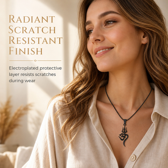 🔱 Stainless Steel Shiva Trishula Om Symbol Amulet – A Meaningful Hindu-Inspired Jewellery Piece for Everyday Wear & Gifting ✨