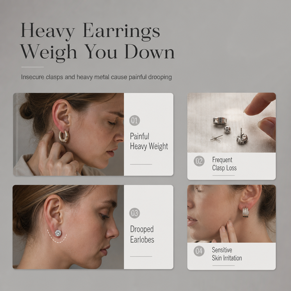 Minimalist Water Drop Circle Hoop Earrings for Women Elegant Huggie Earrings 1 Pair