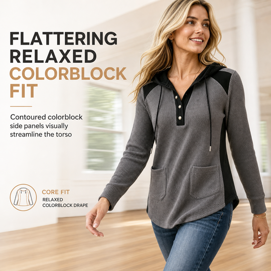 Women's Casual Knit V-Neck Sweatshirt