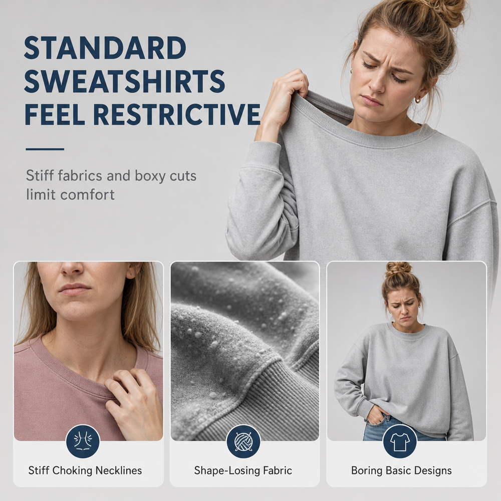 👚 Elegant Shoulder Line, Washed Relaxed Comfort | Women's Casual Off Shoulder Mineral Wash Oversized Slouchy Sweatshirt