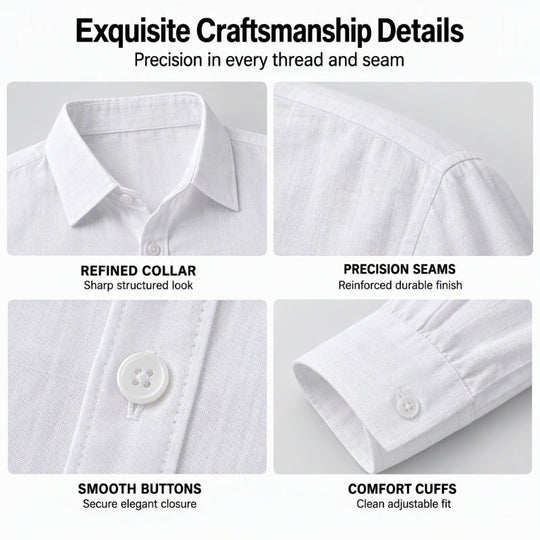 🌿 Breezy Comfort, Easy Vacation Style | Men's Casual Lightweight Breathable Linen Shirt