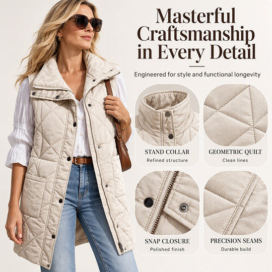 💕BUY 2 Free Shipping✈️Women's Mid-Length Quilted Thermal Vest