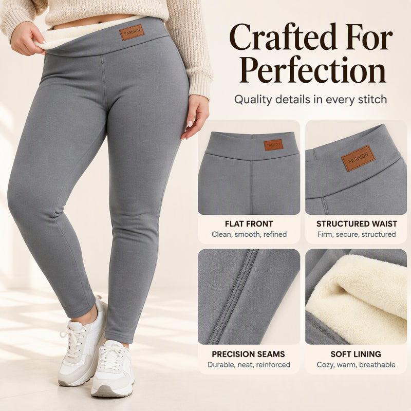 ❄️ Cold-Ready Warmth, Leg-Elongating Fit | Women's High-Waisted Plush-Lined Thermal Leggings