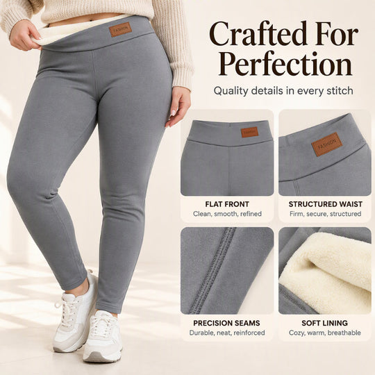 ❄️ Cold-Ready Warmth, Leg-Elongating Fit | Women's High-Waisted Plush-Lined Thermal Leggings