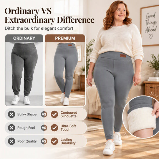 ❄️ Cold-Ready Warmth, Leg-Elongating Fit | Women's High-Waisted Plush-Lined Thermal Leggings