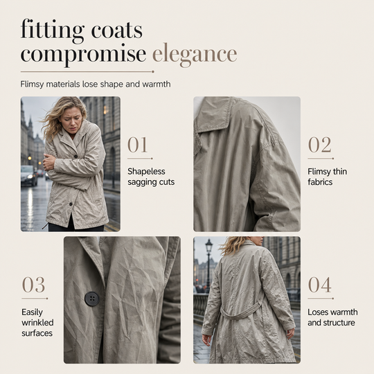 Women's Long Double Breasted Textured Coat Elegant Commuter Outerwear🔥𝙁𝙧𝙚𝙚 𝙎𝙝𝙞𝙥𝙥𝙞𝙣𝙜