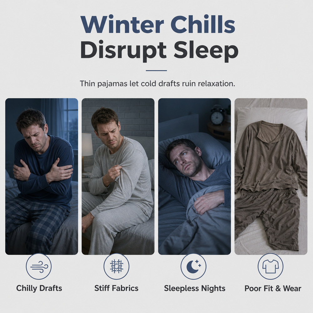 Men's Soft Plush Knit Loungewear Pajama Set with Solid Crewneck Top and Plaid Pants🔥𝙁𝙧𝙚𝙚 𝙎𝙝𝙞𝙥𝙥𝙞𝙣𝙜