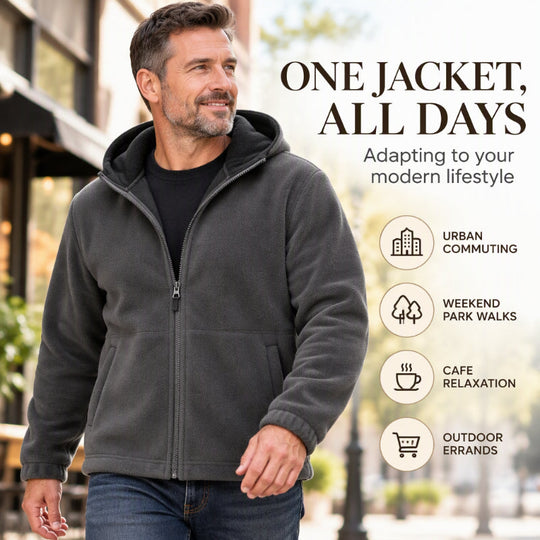 🔥Men's Casual Winter Thermal Hooded Jacket