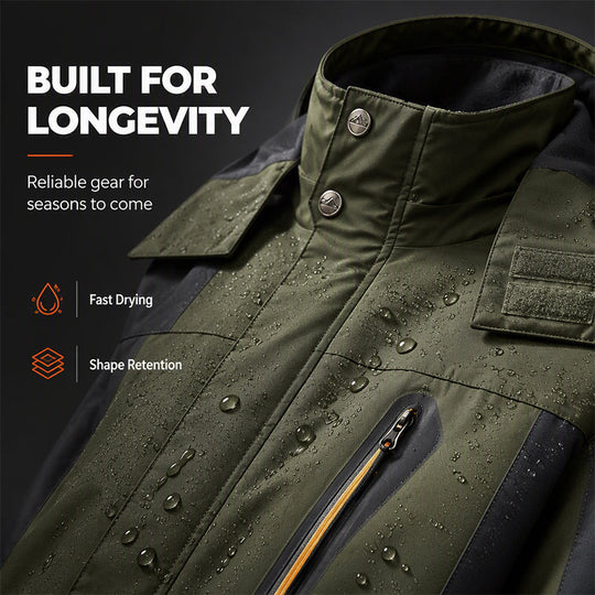 🏔 Stay-Dry Protection, Trail-Ready Comfort | Men's Waterproof & Windproof Outdoor Hiking Jackets