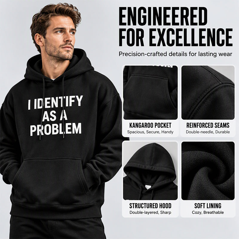😄 Playful Graphic, Easy Everyday Comfort | Men's Humorous Graphic Hooded Sweatshirt