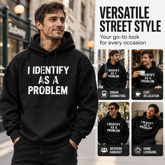 😄 Playful Graphic, Easy Everyday Comfort | Men's Humorous Graphic Hooded Sweatshirt
