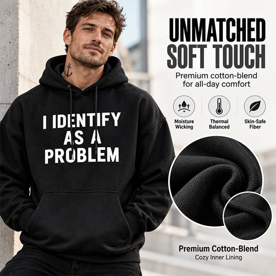 😄 Playful Graphic, Easy Everyday Comfort | Men's Humorous Graphic Hooded Sweatshirt