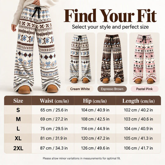 👖 Retro Charm, Toasty Cloud-Soft Comfort | Women's Vintage Warm Cozy Wide-Leg Pants