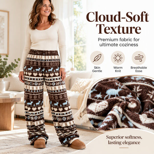 👖 Retro Charm, Toasty Cloud-Soft Comfort | Women's Vintage Warm Cozy Wide-Leg Pants