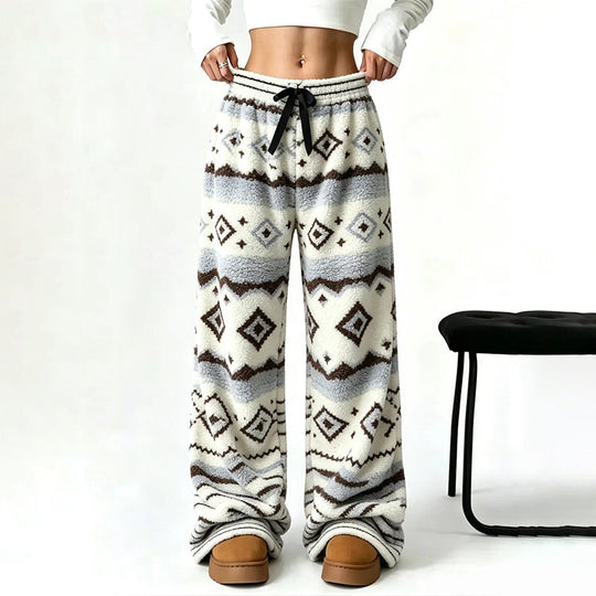 👖 Retro Charm, Toasty Cloud-Soft Comfort | Women's Vintage Warm Cozy Wide-Leg Pants