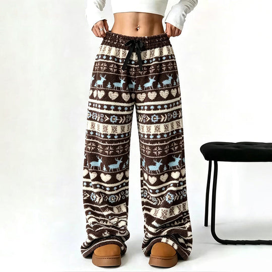 👖 Retro Charm, Toasty Cloud-Soft Comfort | Women's Vintage Warm Cozy Wide-Leg Pants