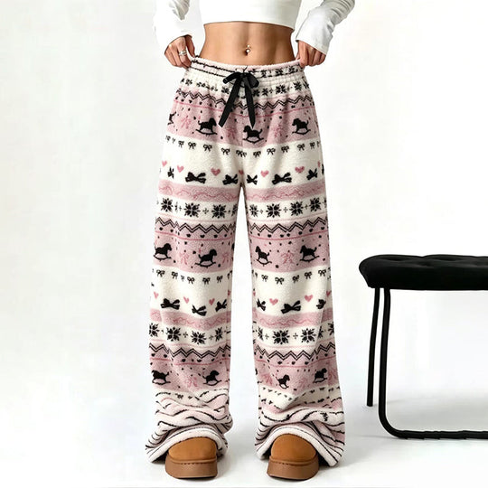 👖 Retro Charm, Toasty Cloud-Soft Comfort | Women's Vintage Warm Cozy Wide-Leg Pants