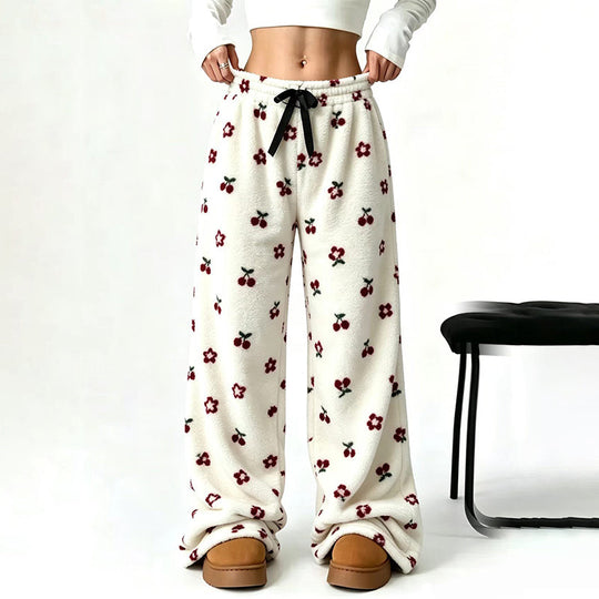 👖 Retro Charm, Toasty Cloud-Soft Comfort | Women's Vintage Warm Cozy Wide-Leg Pants