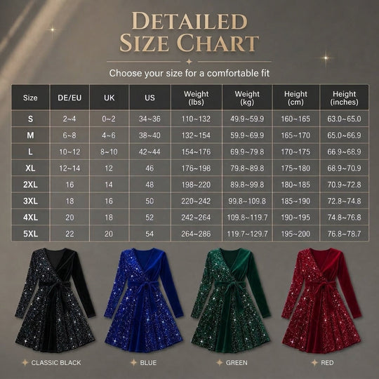 Sexy Women's V-Neck Asymmetrical Hem Sequin Dress – Glamorous & Party-Ready