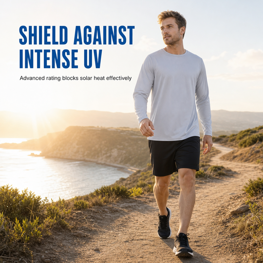 💨 Stay-Dry Freshness, Easy Everyday Comfort | Men's Quick-Dry Crew Neck Long Sleeve Shirt