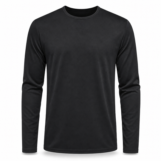 💨 Stay-Dry Freshness, Easy Everyday Comfort | Men's Quick-Dry Crew Neck Long Sleeve Shirt