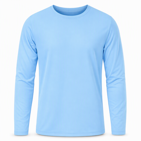 💨 Stay-Dry Freshness, Easy Everyday Comfort | Men's Quick-Dry Crew Neck Long Sleeve Shirt
