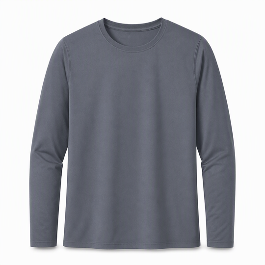 💨 Stay-Dry Freshness, Easy Everyday Comfort | Men's Quick-Dry Crew Neck Long Sleeve Shirt