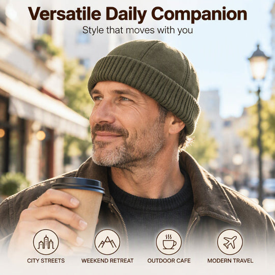 Unisex Warm Knit Brimless Docker Cap