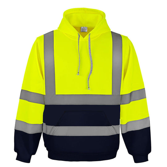 🦺 Be-Seen Confidence, Easy On/Off | Men's High Visibility Reflective Zipper Hoodie