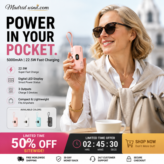 📱40% OFF! 5000mAh Mini Power Bank – Portable, Universal Compatibility 🔋🔌