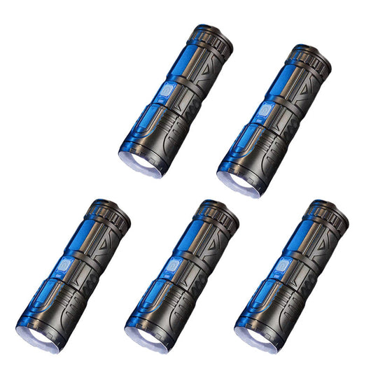 Hvid laserteleskopisk zoomlommelygte