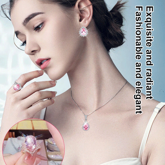 [Hadiah untuknya] Set Perhiasan Zirkon Indah Wanita