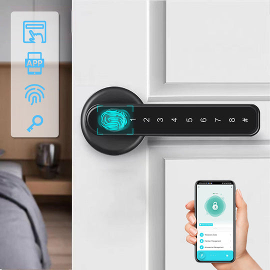 ✅Penghantaran Percuma✈Pemegang Kunci Pintu Pintar Cap Jari Dengan Kawalan APP Bluetooth